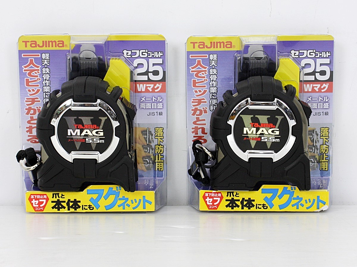 未使用保管品◇ タジマ 5.5m スケール セフG3ゴールドダブルマグ25 