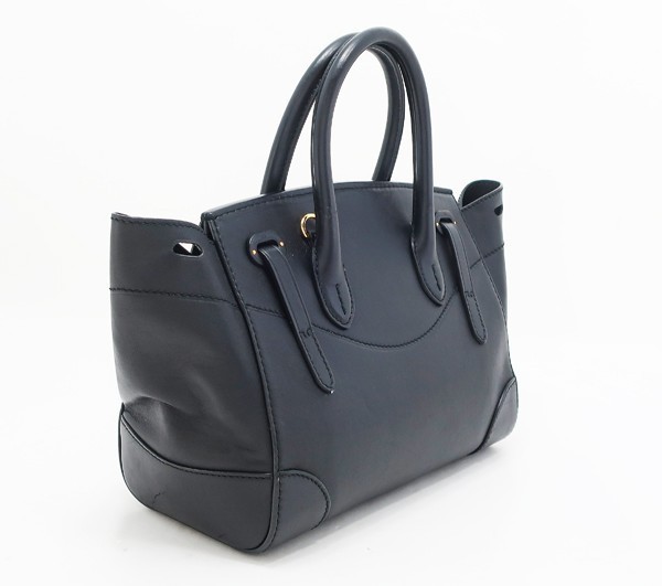 ◇【RALPH LAUREN ラルフローレン】レザーハンドバッグ ブラック RALPH 