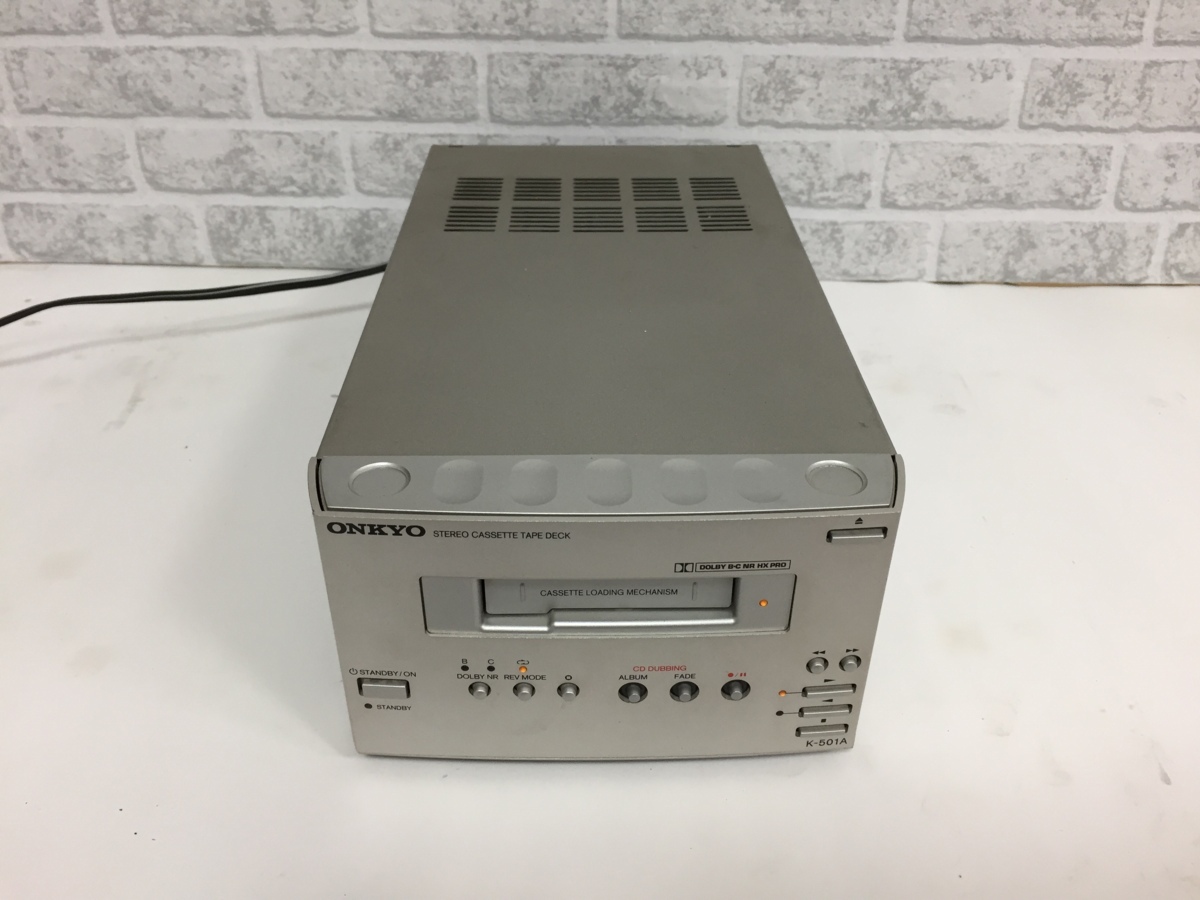 【動作確認済】ONKYO K-501A ステレオ カセットテープデッキ ONKYO ステレオカセットテープデッキ K-501A 中古品3889 ONKYO K-501A
