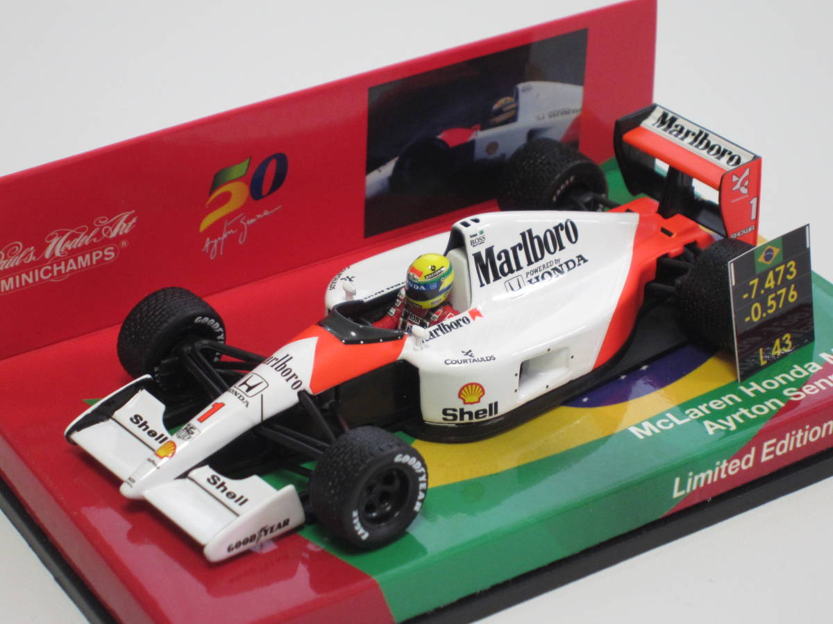 MP4&frasl;6 マクラーレン 1&frasl;43 ホンダ RG別注 ミニチャンプス A.セナ 0 ゲーム 1991年レインタイヤ仕様 A セナ マクラーレンホンダ マルボロ 1:43 ジャンク