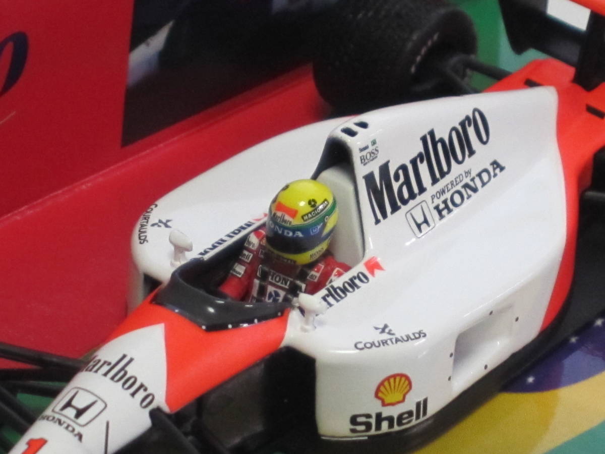 MP4&frasl;6 マクラーレン 1&frasl;43 ホンダ RG別注 ミニチャンプス A.セナ 0 ゲーム 1991年レインタイヤ仕様 A セナ マクラーレンホンダ マルボロ 1:43 ジャンク