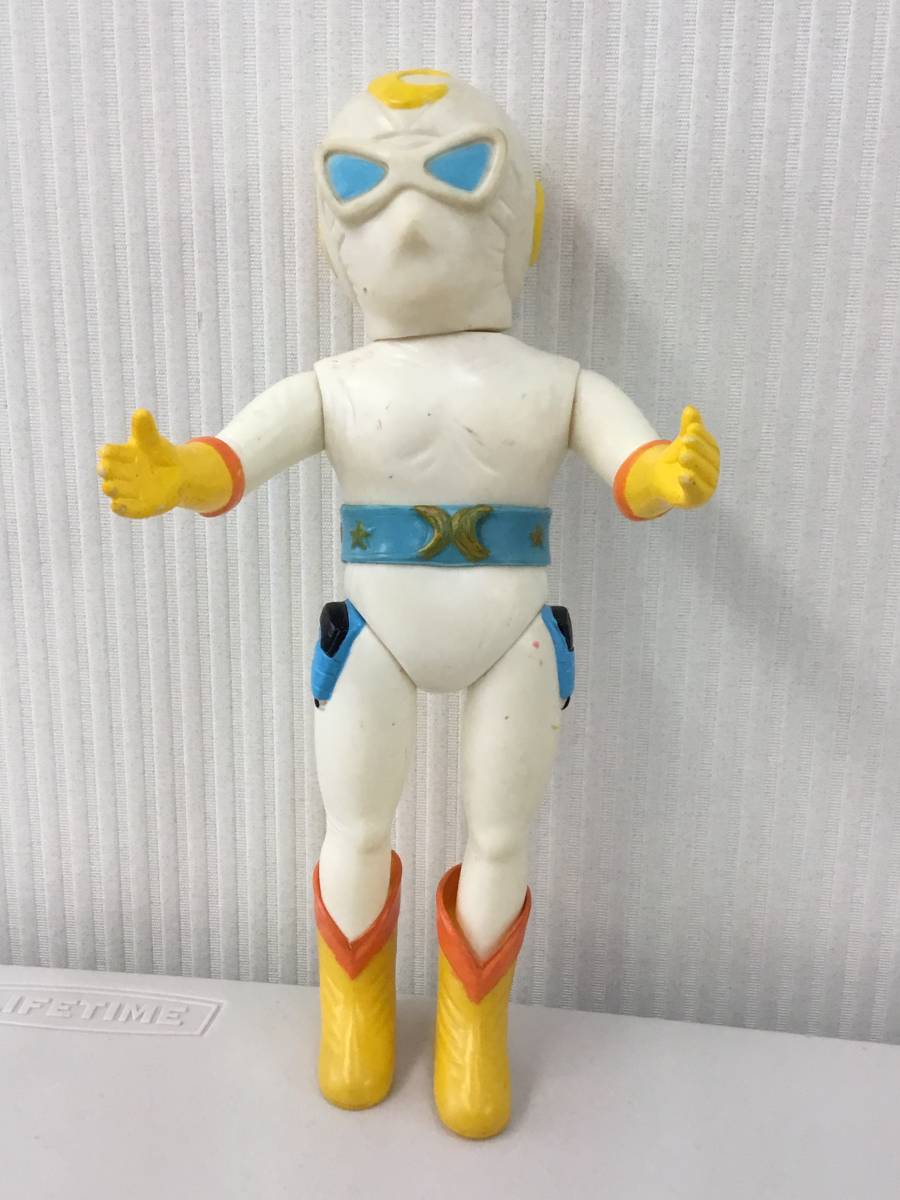 当時物★月光仮面 ソフビ★宣弘社・バンダイ 月光仮面ムーンライト号 バンダイ宣弘社大宣弘社小2体セット ☆