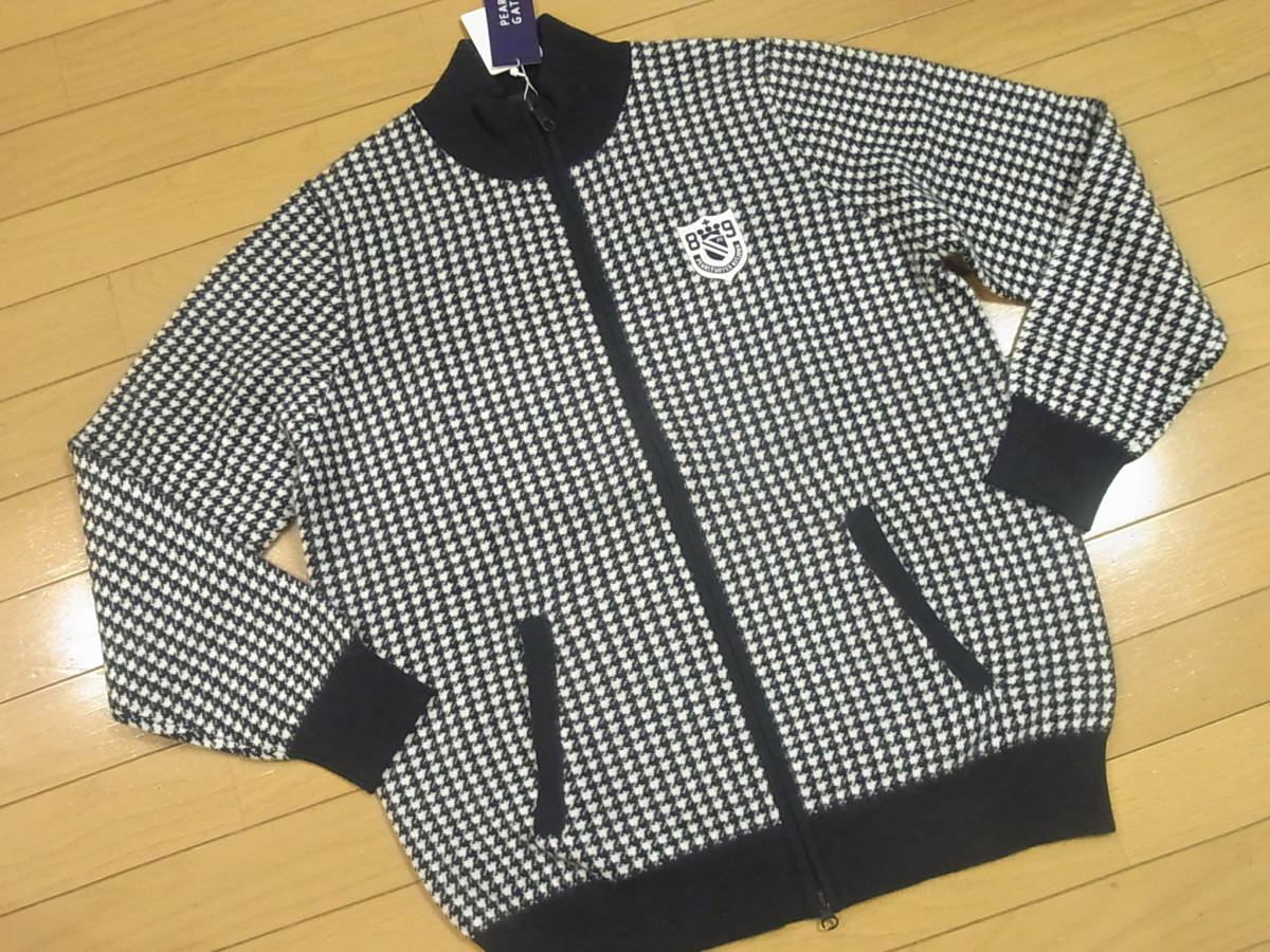〓今季☆新品パーリーゲイツ/PG カシミヤ100%千鳥ジャガードフルJP