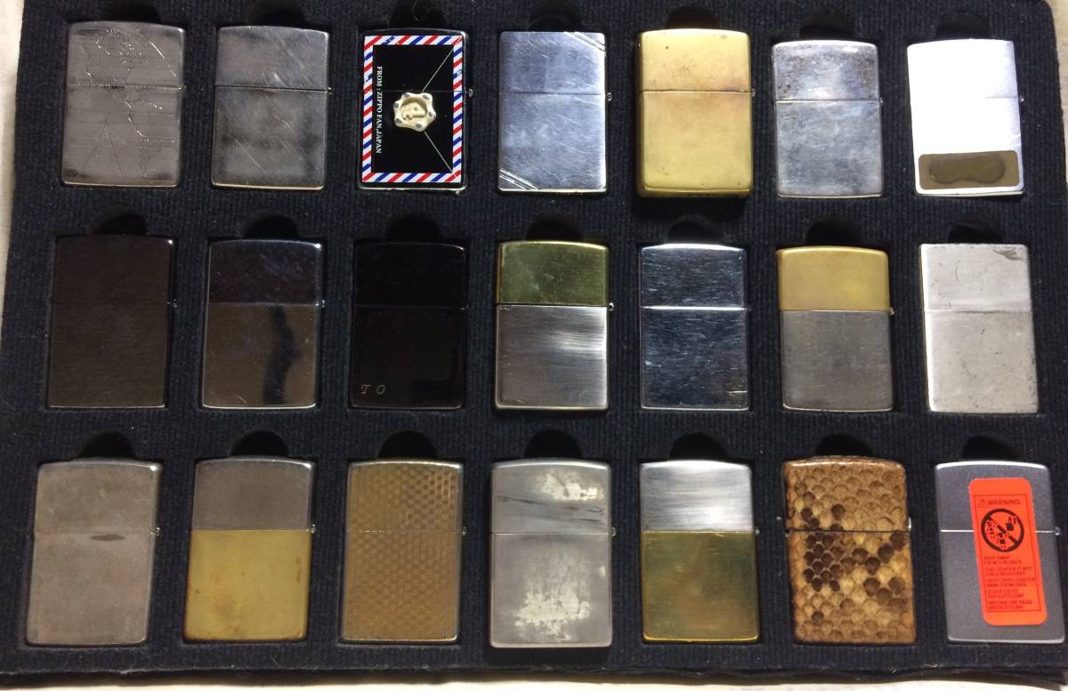Zippo21個セット 時計付きZippo2個 ピース ハーレーダビッドソン 