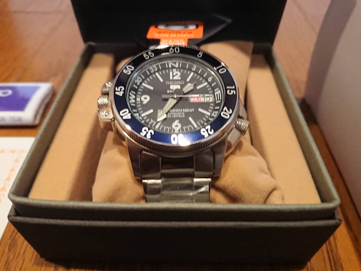 SEIKO セイコー5 スポーツ アトラス ネイビー 自動巻き 腕時計 SKZ209JC