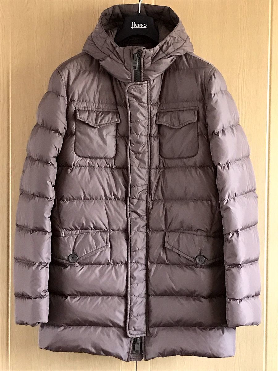 人気SALE，限定セール HERNO POLARTEC ヘルノ ポーラテック フーデッド ダウンジャケット コート ブラウン系 PI0191U 48 純正ハンガー付(Mサイズ)｜売買されたオークション情報、yahooの商品情報をアーカイブ公開 - オーク Mサイズ