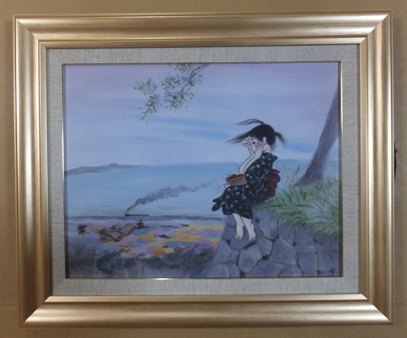 油絵　日本　『 眺望』◯【 中島潔 】　F６　◯　裏サイト　