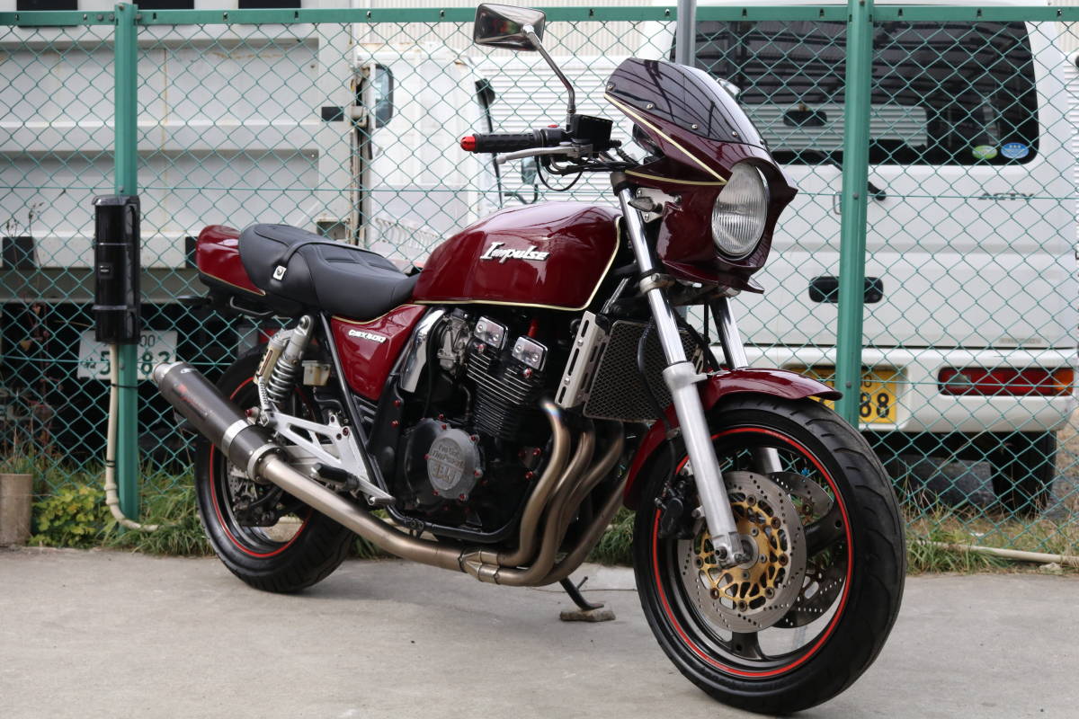 SUZUKI GSX400 インパルス GK79A ヨシムラ製チタンマフラー装備 車検