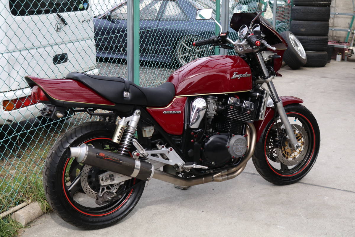 SUZUKI GSX400 インパルス GK79A ヨシムラ製チタンマフラー装備 車検 