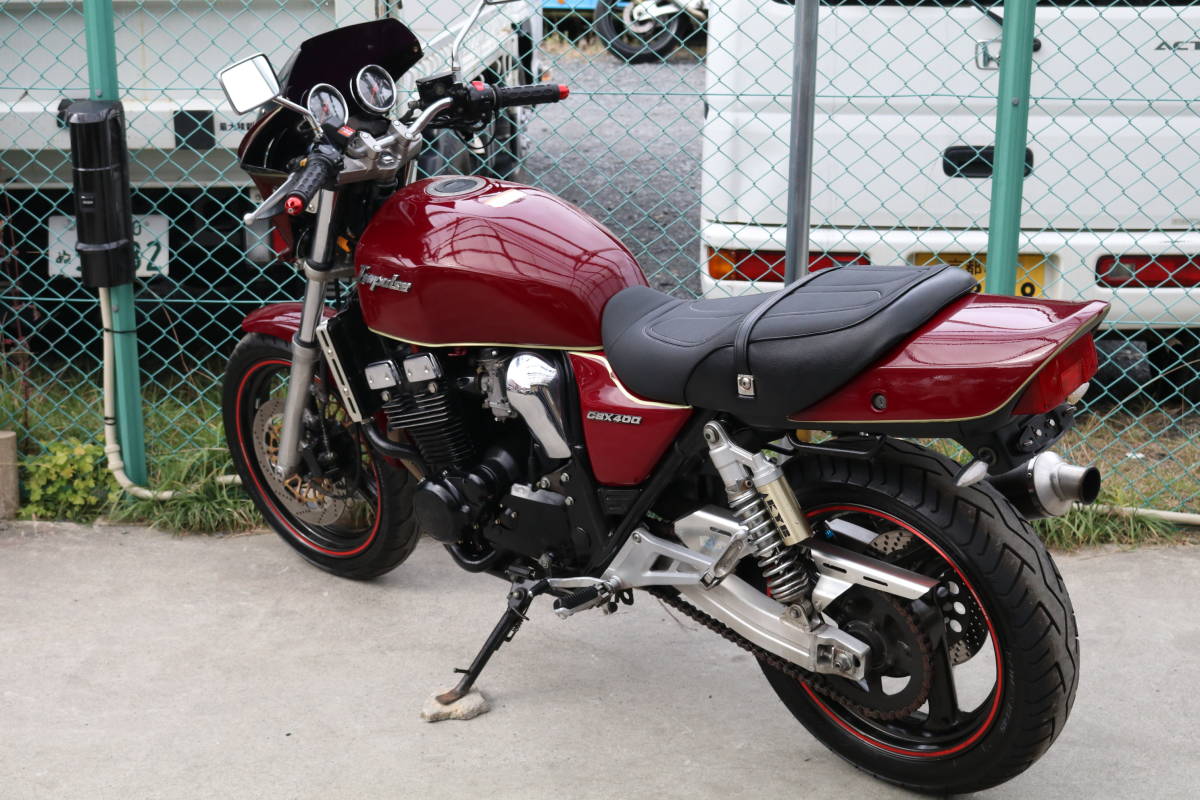 SUZUKI GSX400 インパルス GK79A ヨシムラ製チタンマフラー装備 車検 SUZUKI GSX400 インパルス GK79A ヨシムラ製チタンマフラー装備 車検