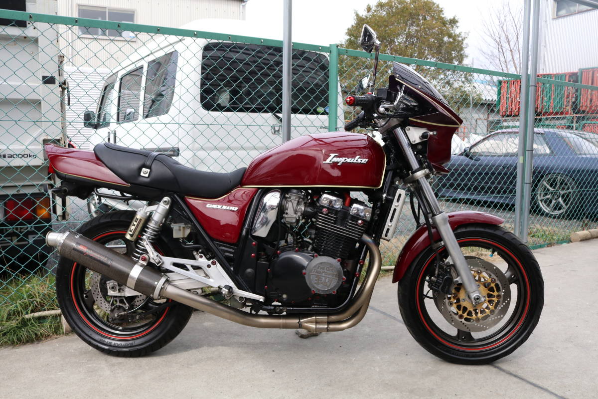 SUZUKI GSX400 インパルス GK79A ヨシムラ製チタンマフラー装備 車検 SUZUKI GSX400 インパルス GK79A ヨシムラ製チタンマフラー装備 車検