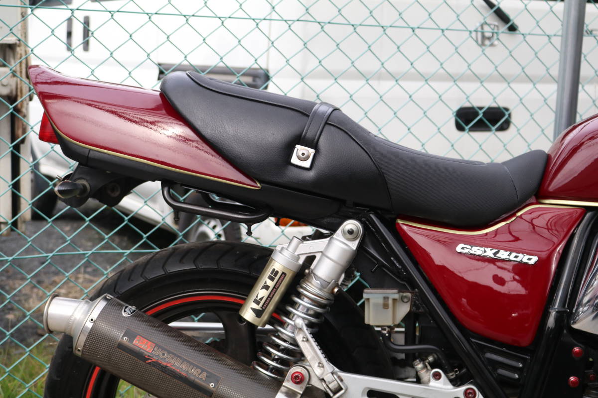 ヨシムラチタンマフラー　gk79aインパルス SUZUKI GSX400 インパルス GK79A ヨシムラ製チタンマフラー装備 車検
