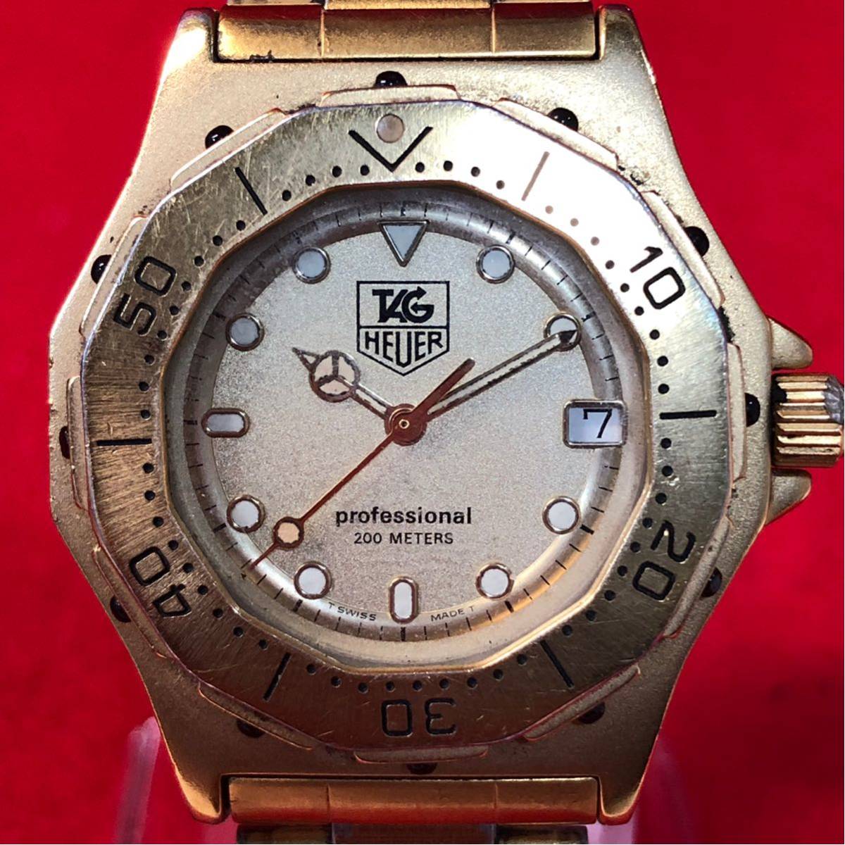 TAG Heuer - タグホイヤー HEUER 電池交換済み・男性腕時計 ブラック 