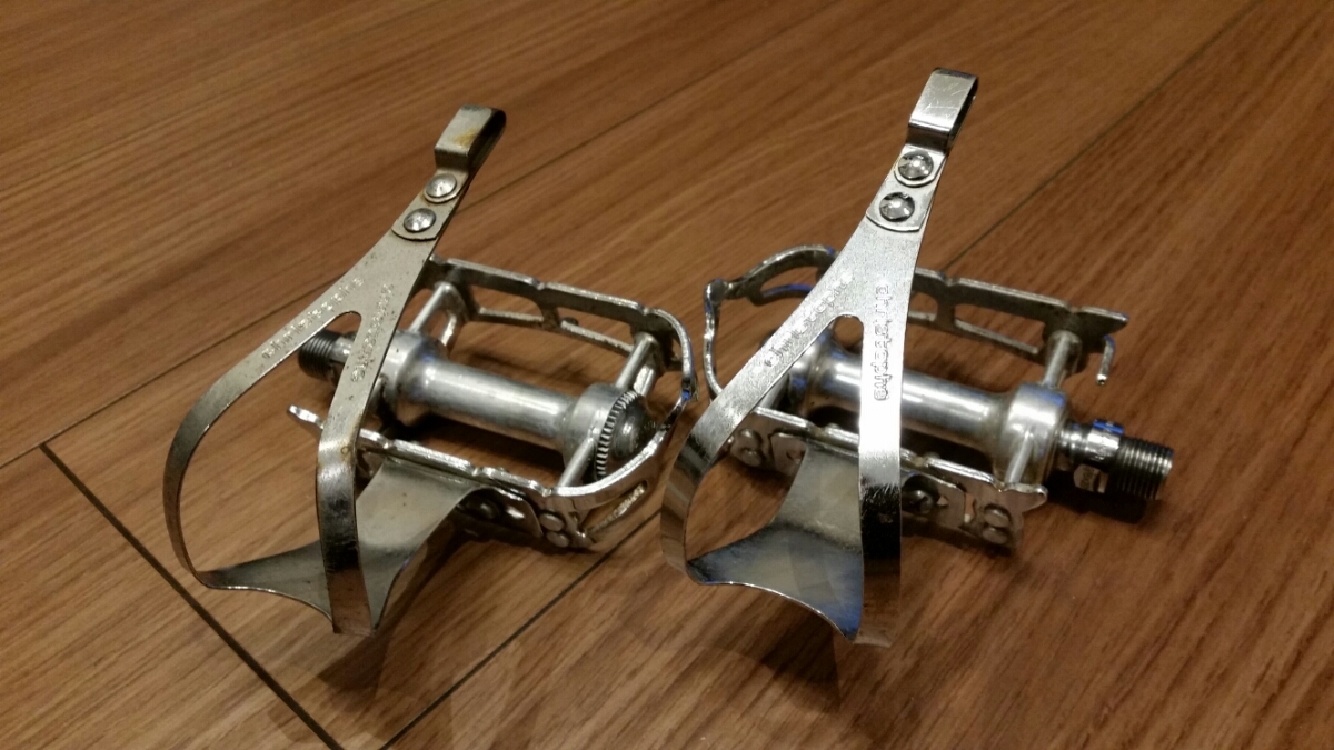 Campagnolo ビンテージ ペダル トゥクリップ ストラップ付 Campagnolo
