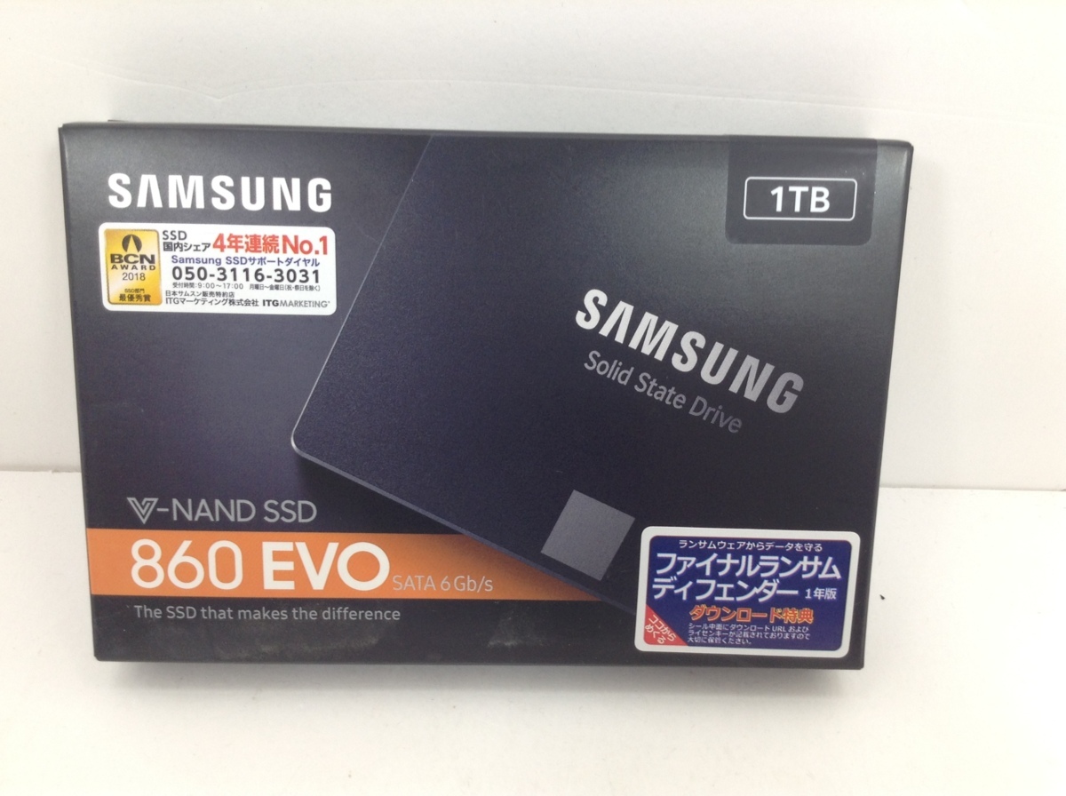 【未開封品】SAMSUNG 2.5インチ SSD 860 EVO MZ-76E1T0B/EC 1TB 096-190222-SS-05-TAG