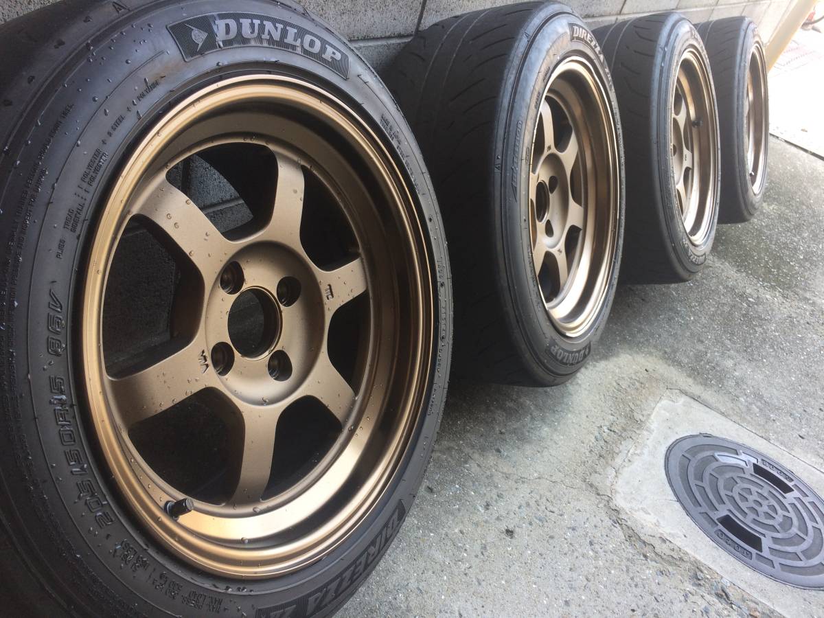 RAYS VOLK TE37 15インチ 8J+25 PCD100-4H 軽量 ※NBロードスターから取外