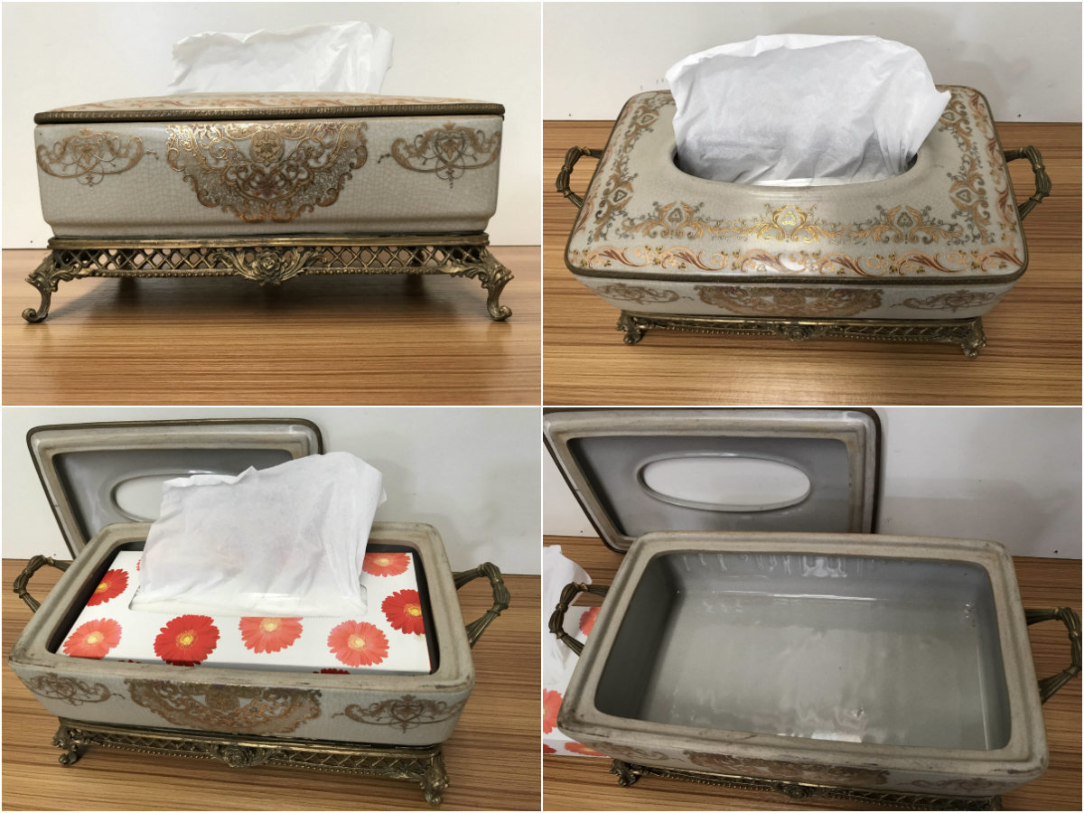 ティッシュケース 陶器 アンティーク | ティッシュボックス ヨーロピアン おしゃれ インテリア 輸入雑貨 : イタリア伝統工芸 北欧 エレガント エキゾチックな装飾が目を引くティッシュボックス(ティッシュケース、木箱) フローレンタイン 豪華