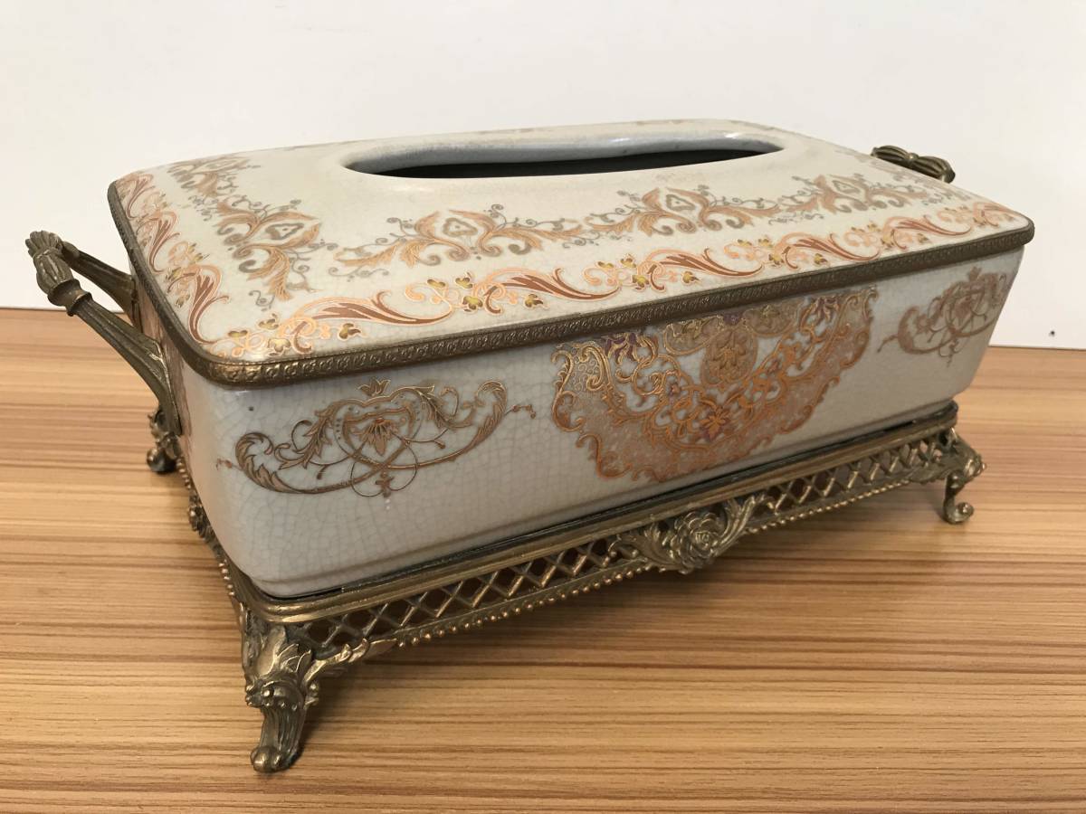ティッシュケース 陶器 アンティーク | ティッシュボックス ヨーロピアン おしゃれ インテリア 輸入雑貨 : イタリア伝統工芸 北欧 エレガント エキゾチックな装飾が目を引くティッシュボックス(ティッシュケース、木箱) フローレンタイン 豪華