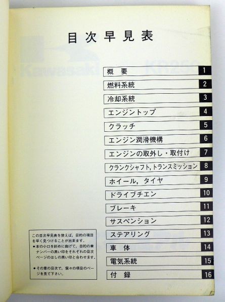 ゆA5439◇カワサキ【サービスマニュアル『KR250』KR250-A1(初版第1刷
