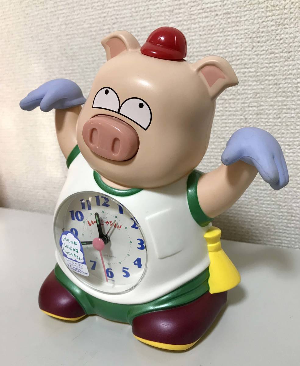レア リズム時計 い じゃない 目覚まし時計 4SE423RH ブタ いいじゃな