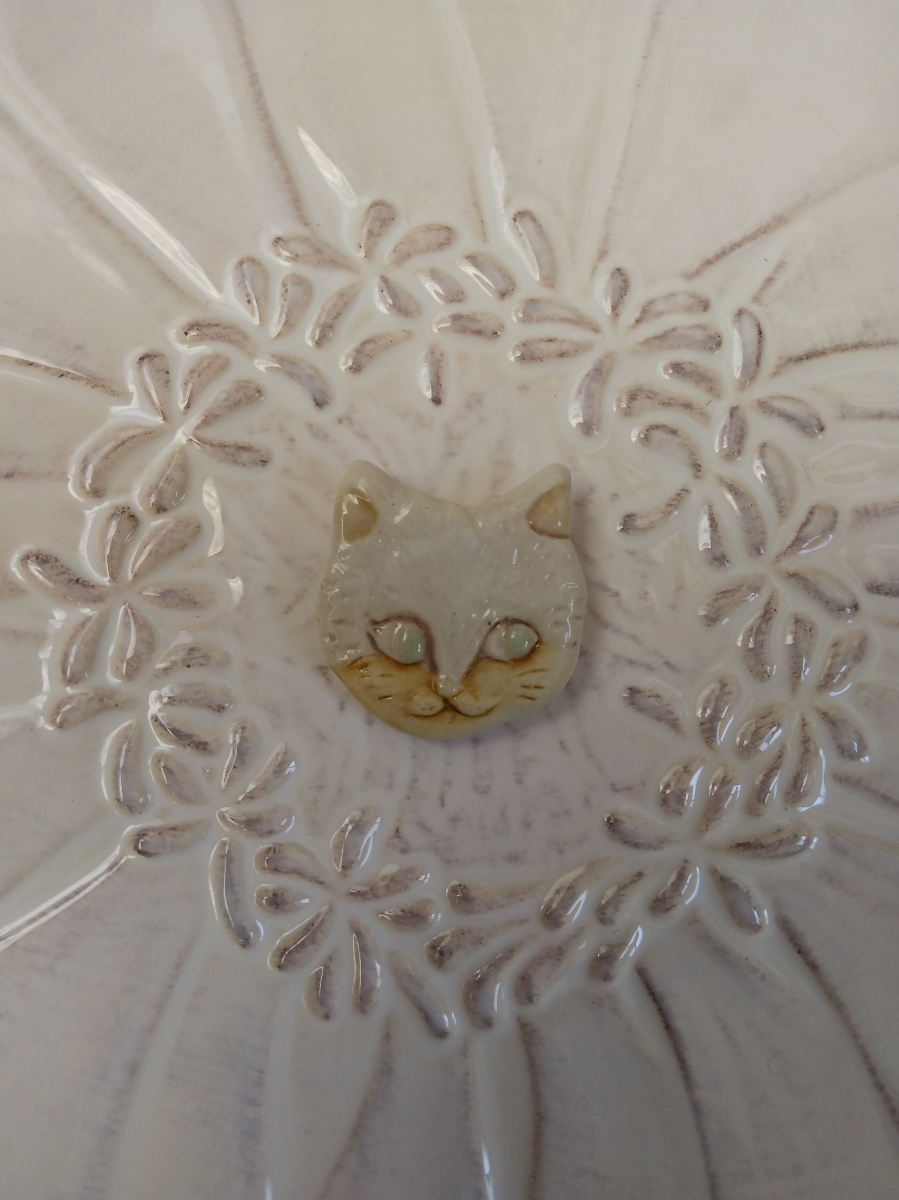 小菅幸子 kosuge sachiko 陶器 ねこ ブローチ ホワイト レディース5