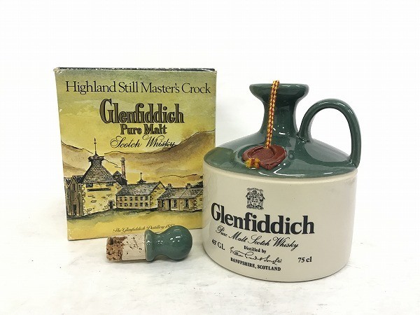 I284-hA6521 GLENFIDDICH グレンフィディック スコッチ 陶器ボトル 替え栓付き 箱付き 750ml 43% 未開栓 現状品③