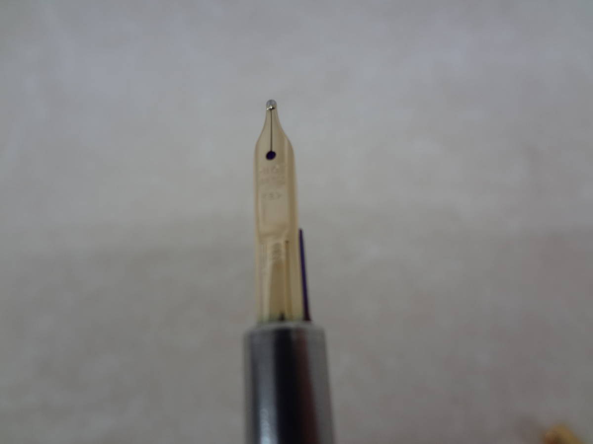♯5560 パイロット 万年筆 ノック式 グリーン×ゴールド ペン先 K18