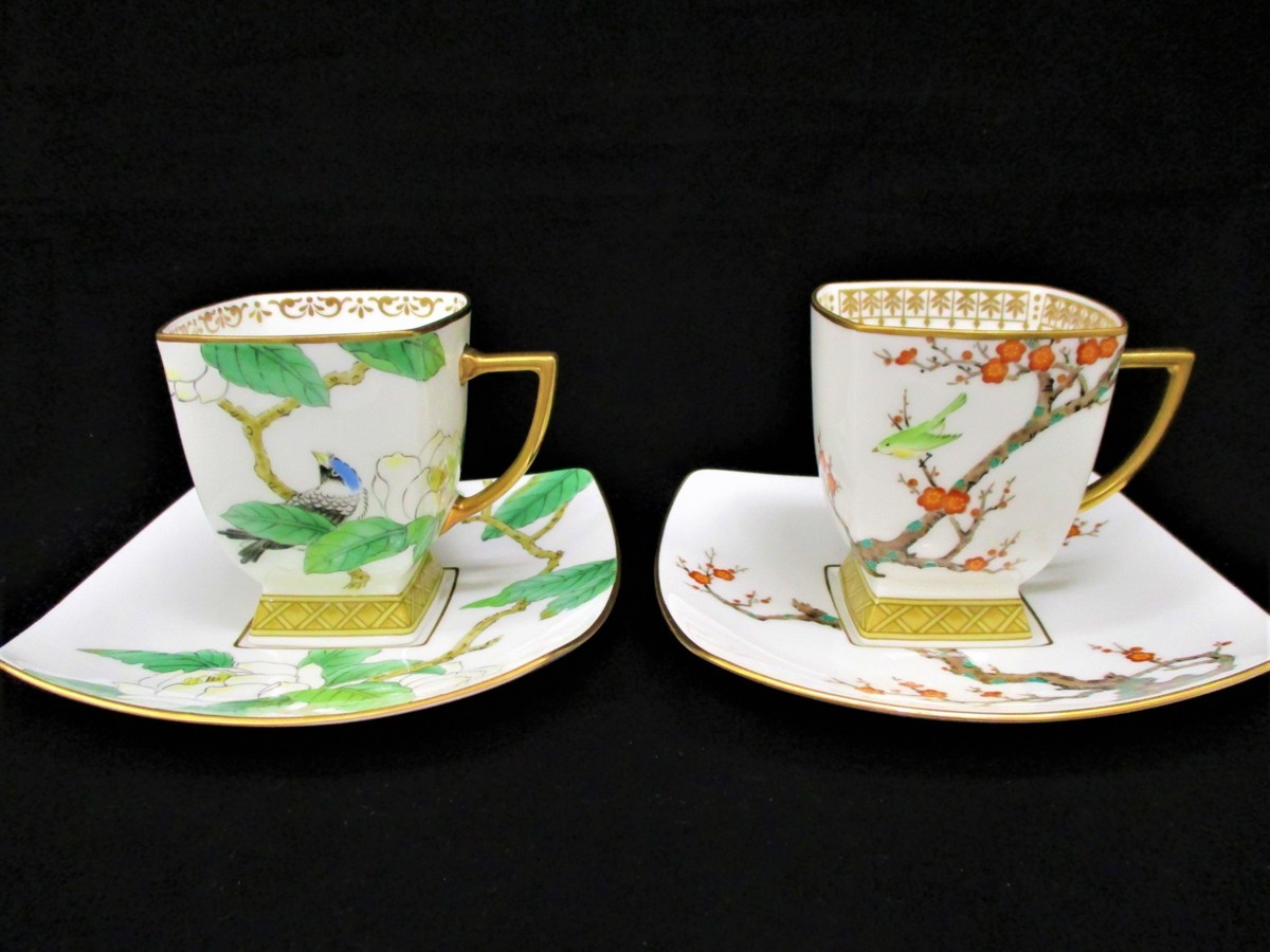 大人気，得価 ＨＩ-34 宮内庁御用達 Nakayama ナカヤマ 日本製 ボンチャイナ 2客セット 箱なし(コーヒーカップ)｜売買されたオークション情報、yahooの商品情報をアーカイブ公開 - オークファン 茶器