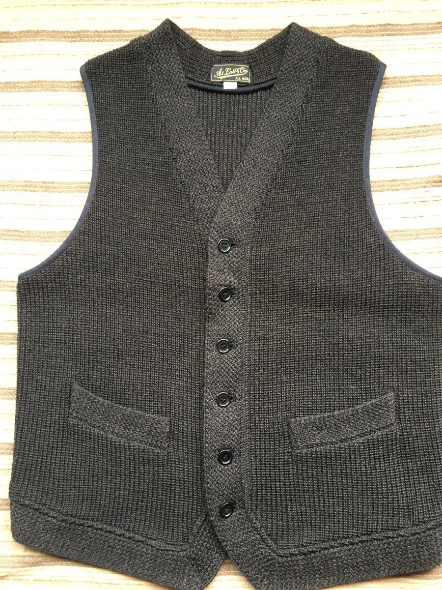 【最終価格】 Butcher products ボタンカーディガン 38 KNIT VEST BOTTON 38 atlast&co BUTCHER PRODUCTS アットラスト