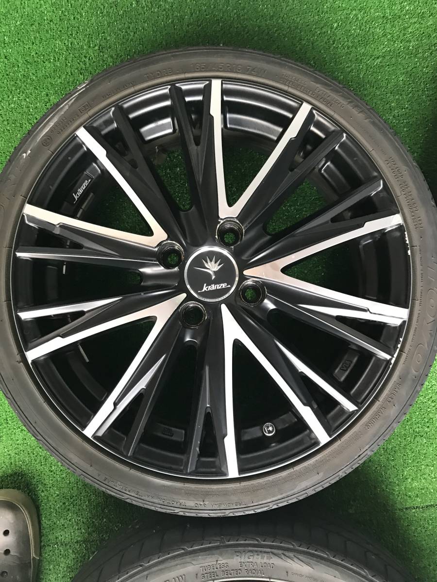 ★中古★クレンツェ エルアボラ331EVO 16×5.5 4/100 45 TOYO DRB 165/45R16　４本_4