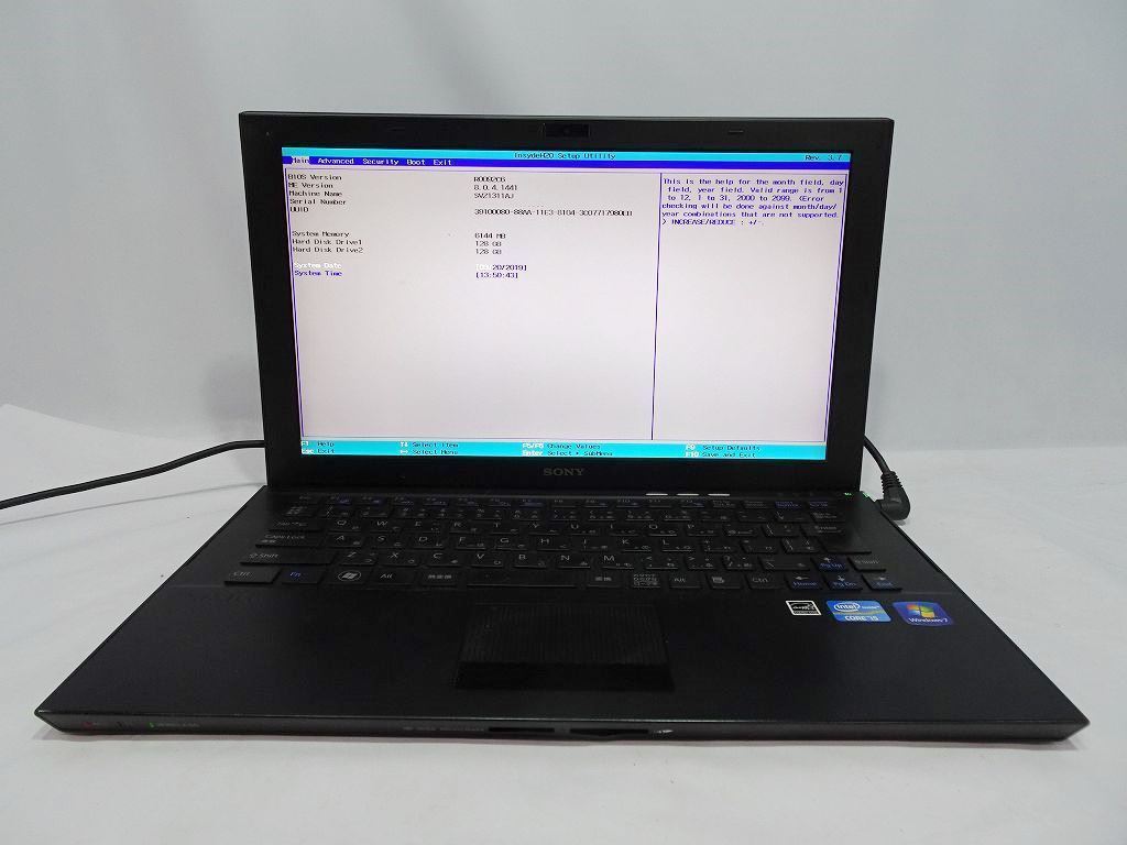 1円～SONY VAIO SVZ1311AJ Core i5 3210M 2.5GHz/6GB/SSD128GB×2/13インチ/OS無/動作未確認/AC無【栃木出荷】