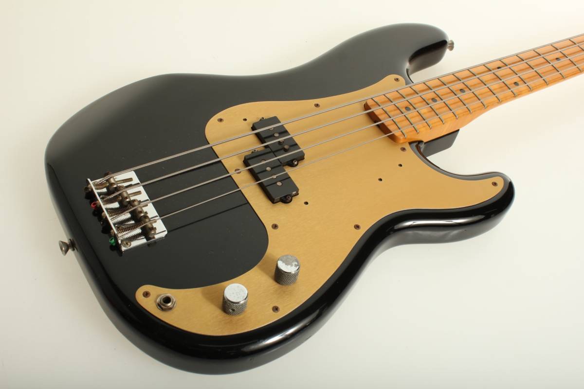  FENDER JAPAN JVシリアル PB57 ブラック&times;ゴールド プレシジョンベース 1円スタート 83年(フェンダー)｜売買されたオークション情報、yahooの商品情報をアーカイブ公開 - オークファン フェンダー