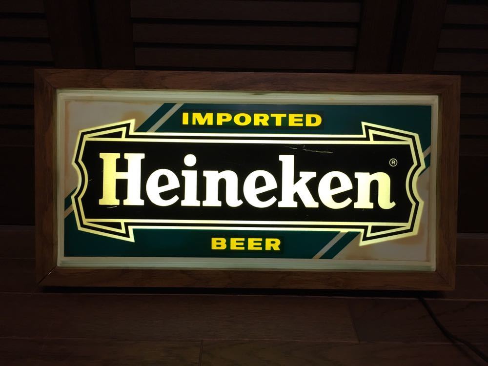 ハイネケン Heineken 看板 ライト 電飾 ライト看板 電飾看板 ネオン 