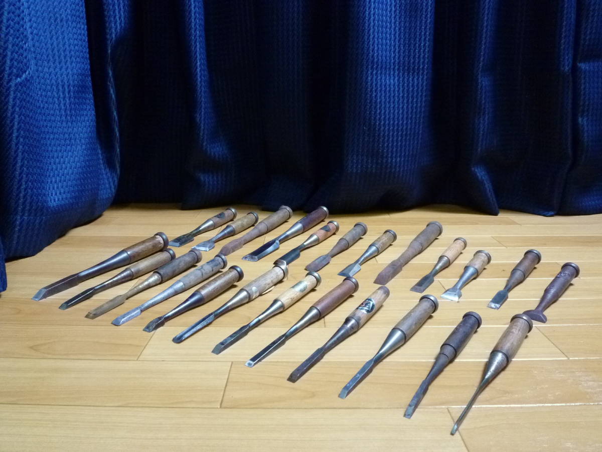 鑿8本セット ノミ のみ 大工道具 DIY 鉋 鑿 丸鑿 まとめて 大工