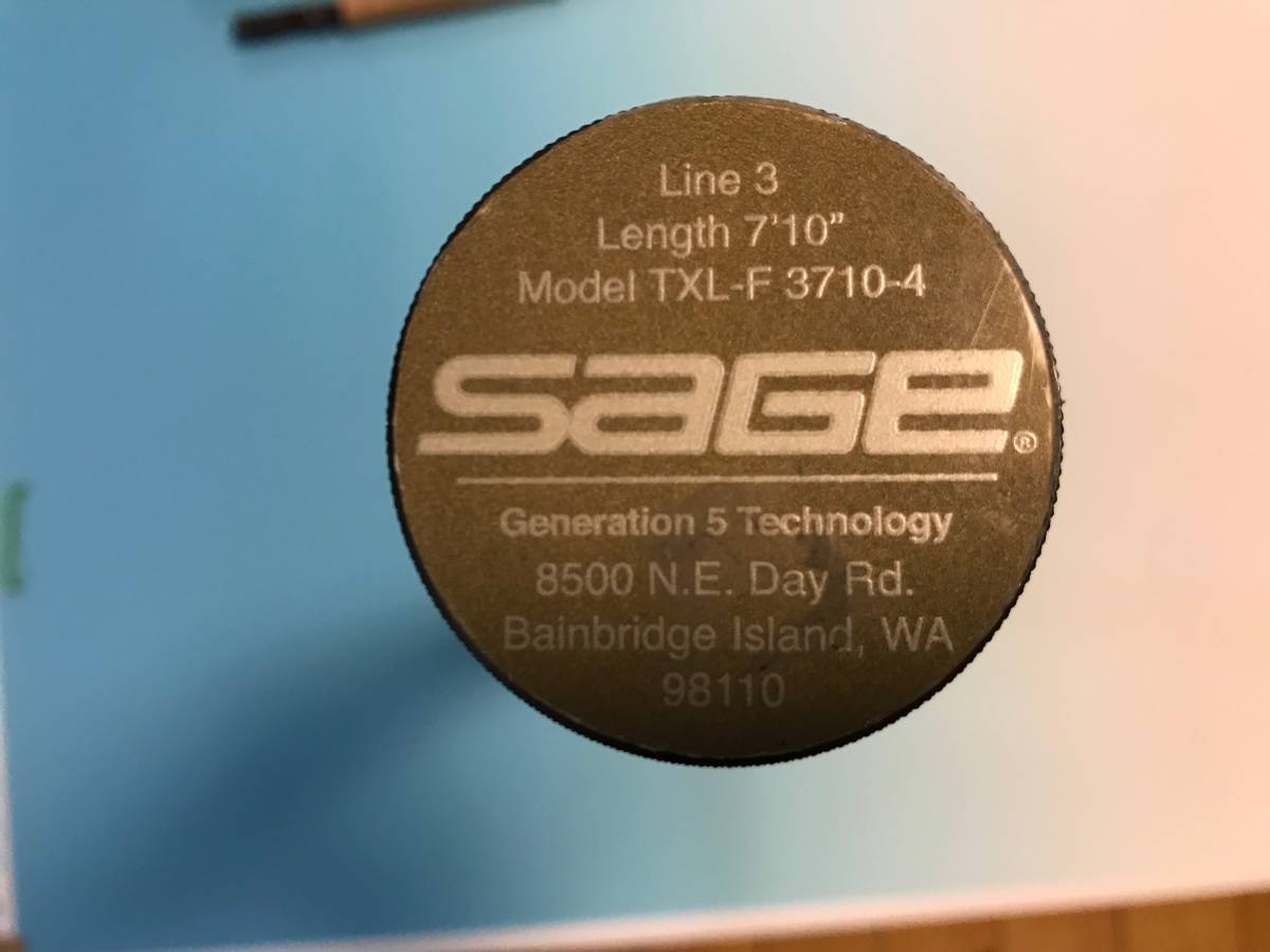 SAGE TXL 2710-3 フライロッド SAGE セージフライロッド TXL 2710-3 7'10” 3P #2 セージ sage SAGE
