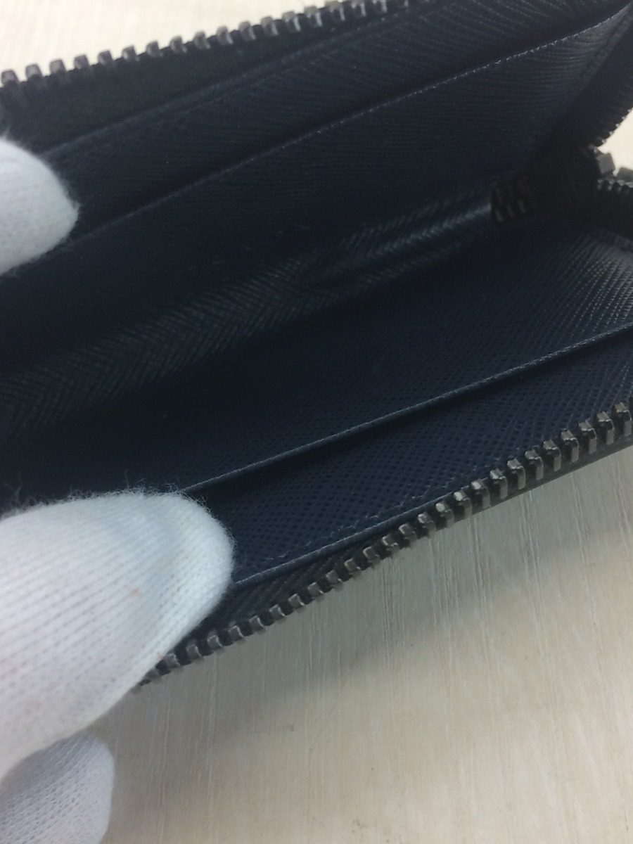 PRADA◆コインケース/牛革/BLK