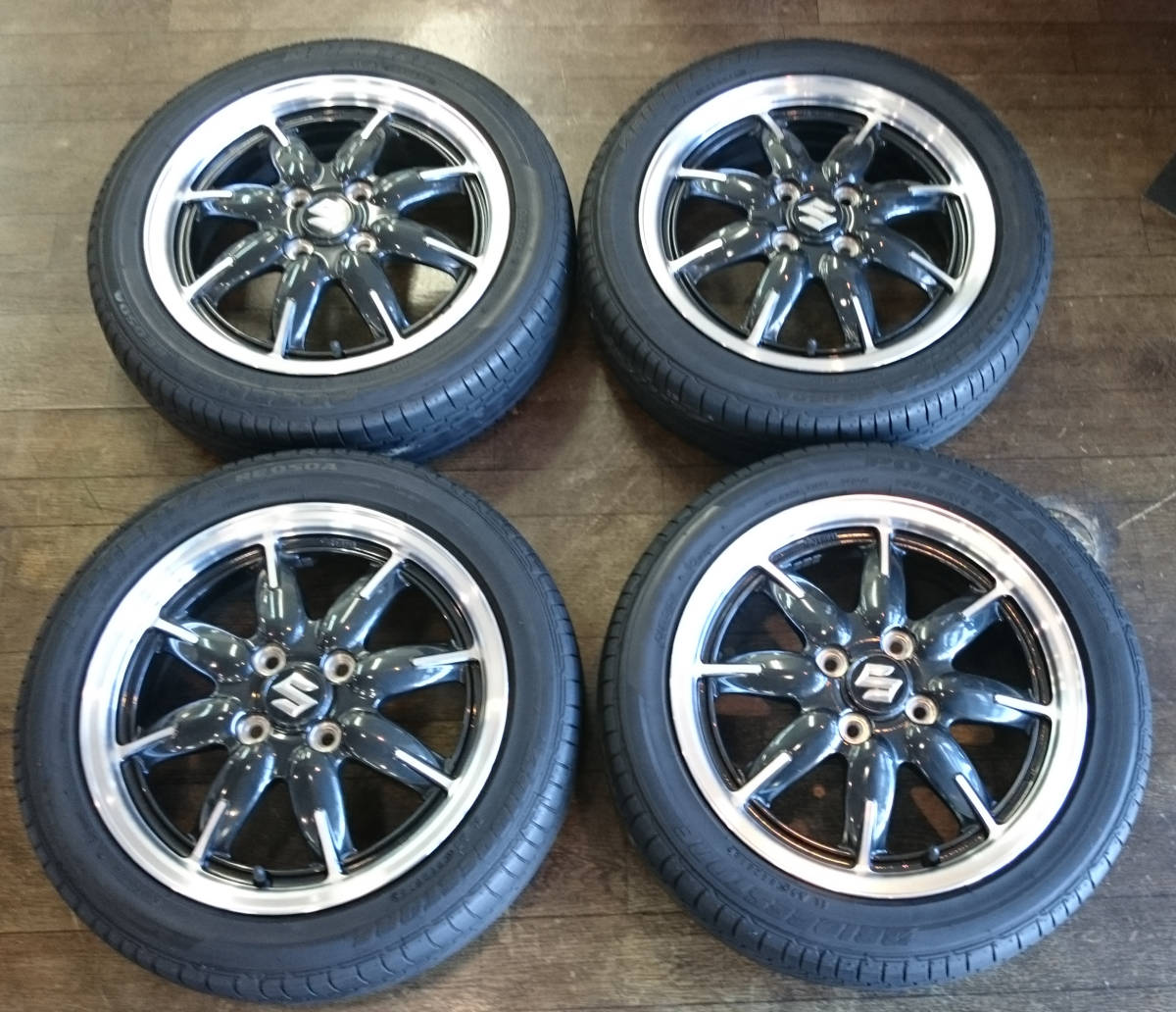 美品 』【 スズキ純正 アルト ターボRS 純正ホイール + ブリヂストン