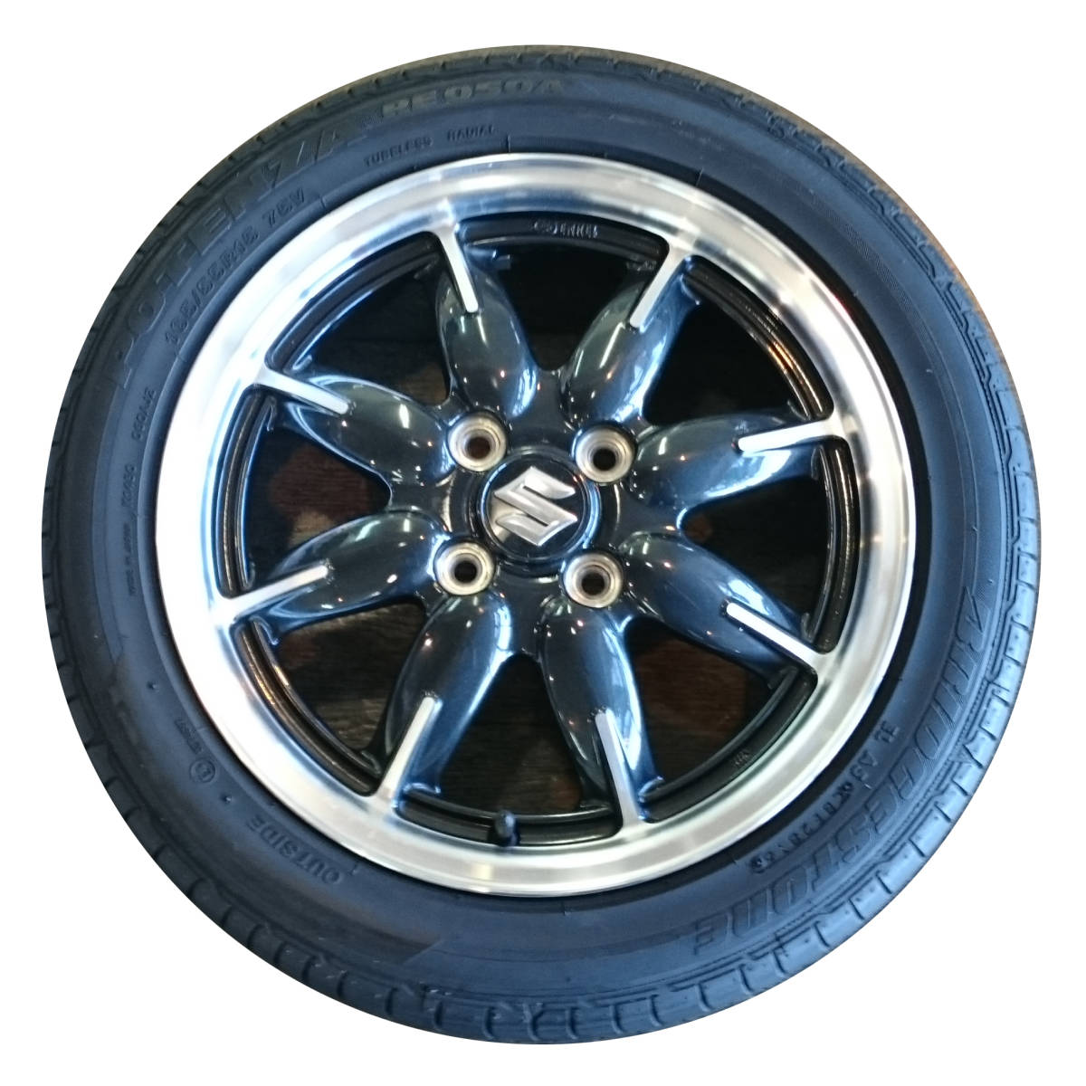 美品 』【 スズキ純正 アルト ターボRS 純正ホイール + ブリヂストン
