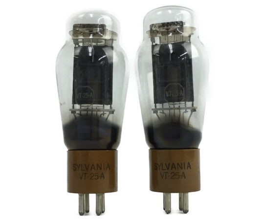 VT25 Sylvania ワンペアセット 真空管 （93） 真空管 SYLVANIA 01SYLVANIA シルバニア 中古 VT-25A 2本セット 現状品
