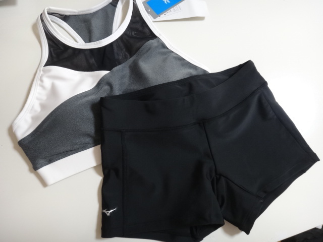mizuno（ミズノ）フィットネス水着 セパレーツ 【菜々緒Model】　L　新品未使用　限定　BLK×GRY×WHT　寺川綾