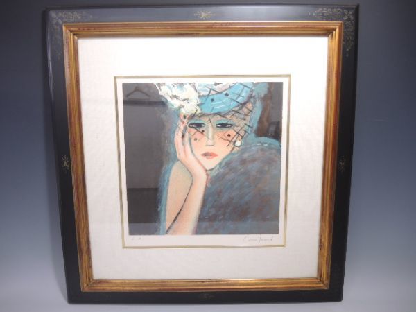 ジャン ピエール カシニョール リトグラフ 青い帽子 E A 人物画 版画 絵画 額装 石版画 リトグラフ 売買されたオークション情報 Yahooの商品情報をアーカイブ公開 オークファン Aucfan Com