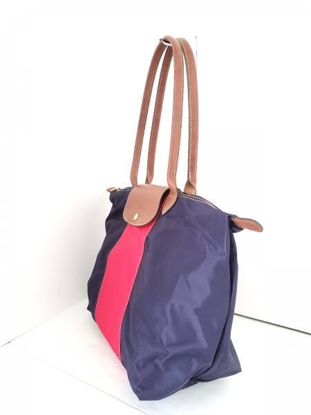 ロンシャン LONGCHAMP ショルダーバッグ ナイロン×レザー ダーク 