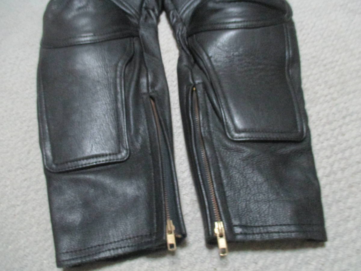 KADOYA 黒 ハードパッド 革パンツ レーシング レザーパンツ｜カドヤ 