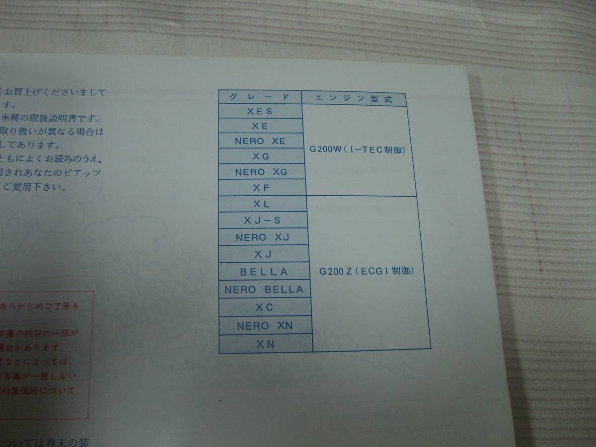 ☆　ピアッツァ　PIAZZA 取扱説明書　☆ _3