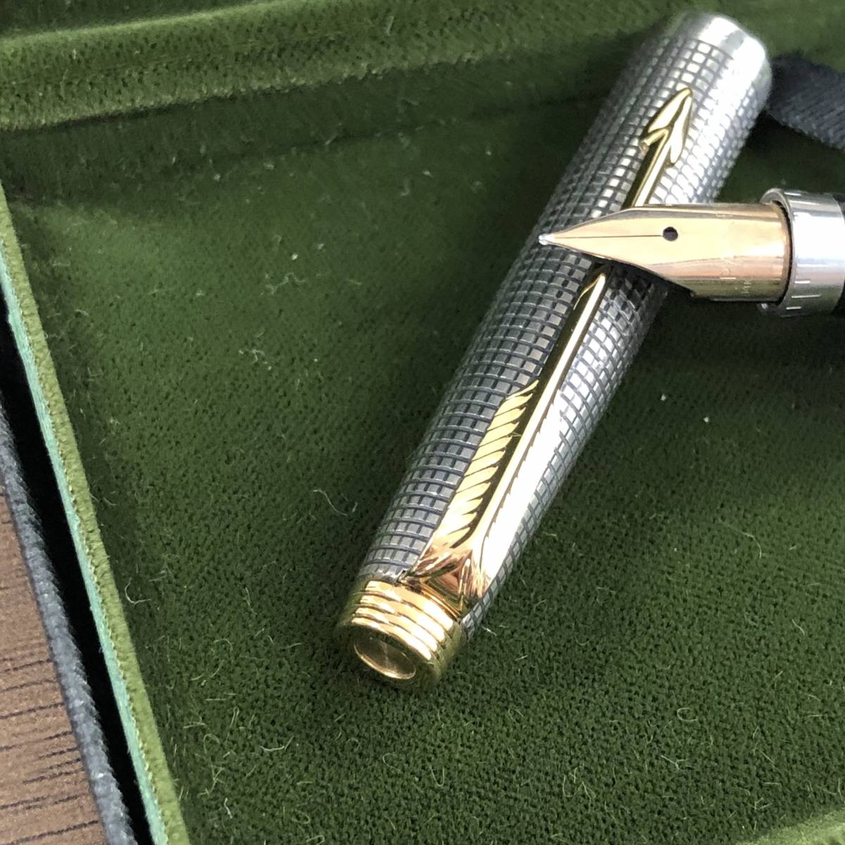 5147】 PARKER 75 シルバー万年筆 ペン先14K
