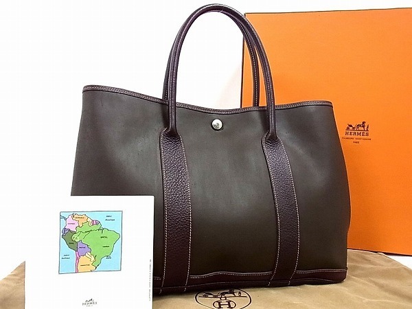 HERMES エルメス ガーデンパーティ PM 極 美品 - ネゴンダ ブラック 
