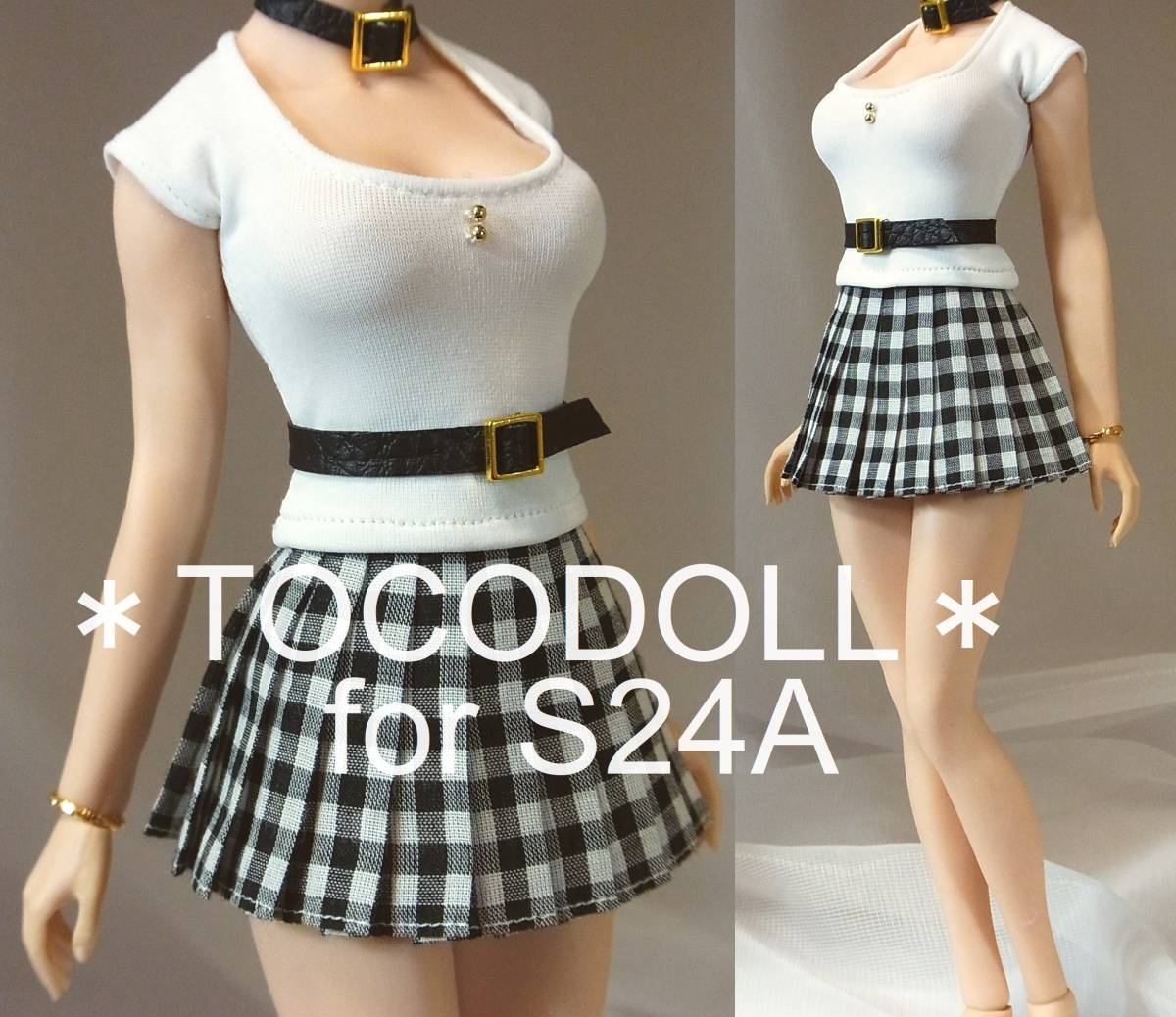 超激得，格安 tocodoll Phicen/TBLeague S24A 用 プリーツスカートセット mono ギンガムチェック ファイセン(クールガール)｜売買されたオークション情報、yahooの商品情報をアーカイブ公開 - オークファン クールガール
