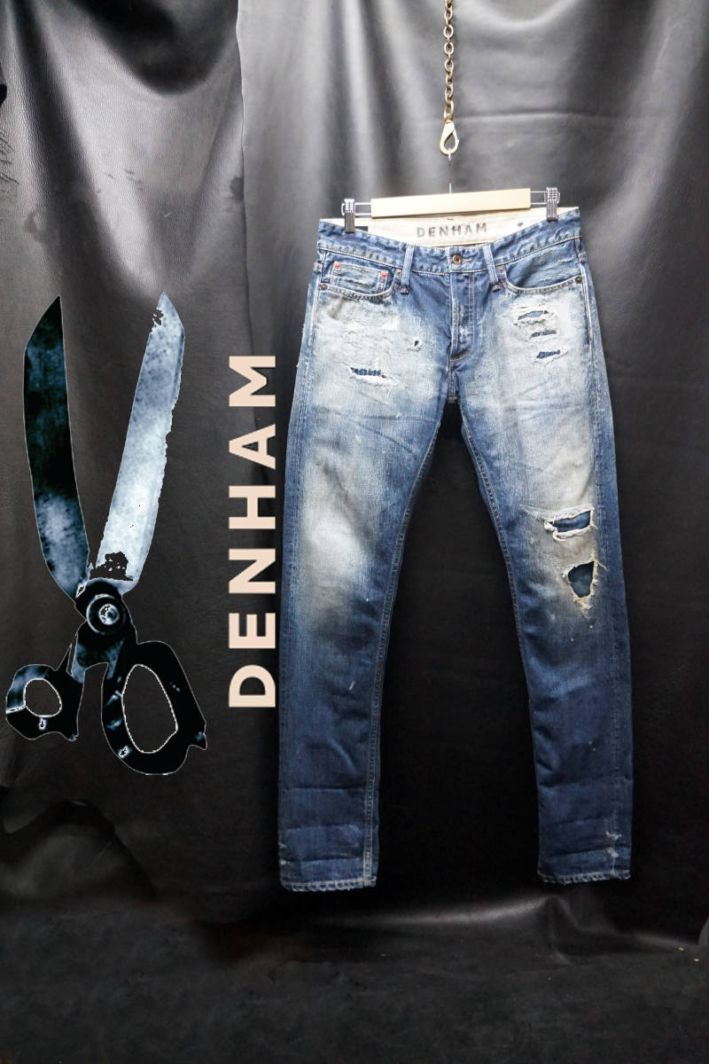 DENHAM 18SS RAZOR MIJK 530本限定ジャパンデニム W31 ハンドリペア 