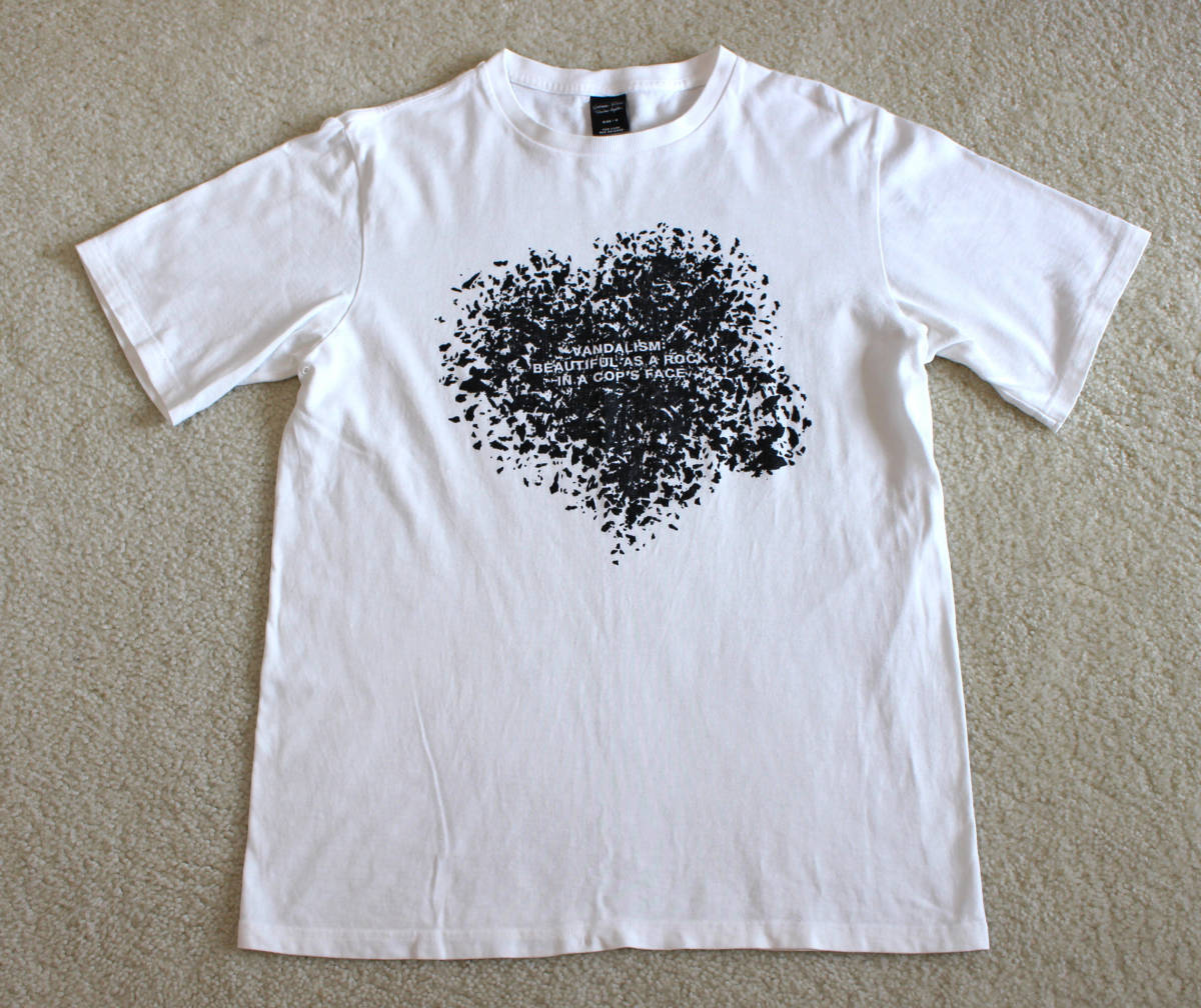 レア！☆NUMBER (N)INE ナンバーナイン Vandalism Tee 白 黒柄 ハート