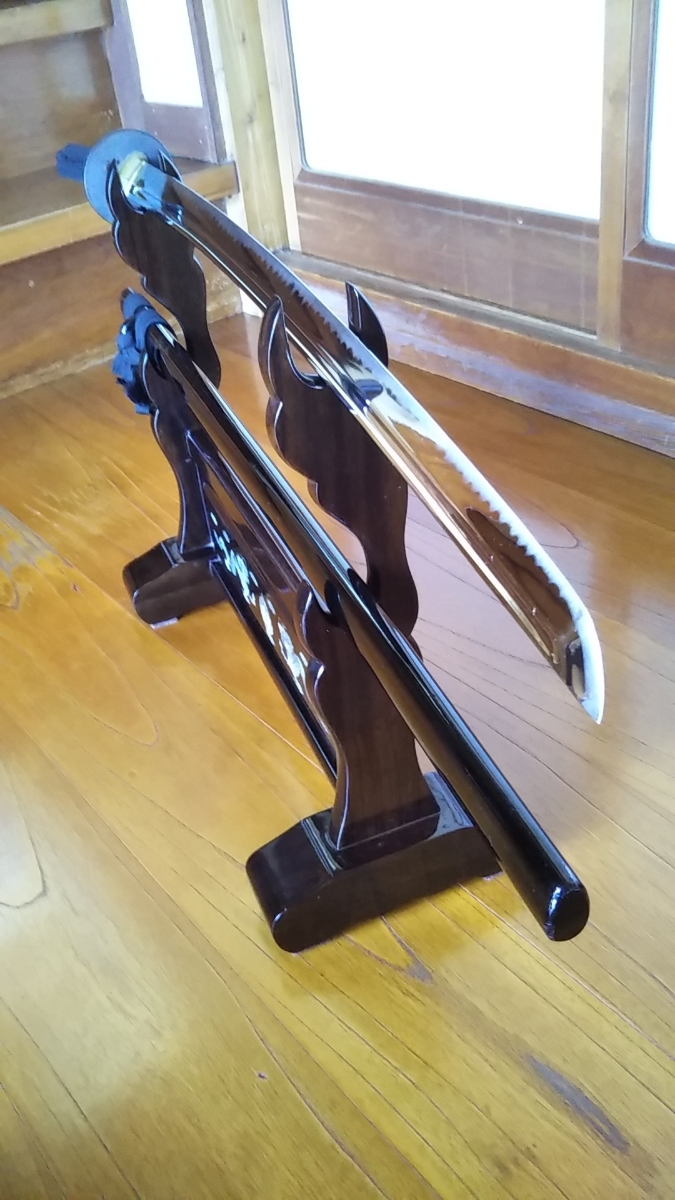 模造刀 打刀 黒鞘 鞘付き長さ約106cm 26D43 模造刀 打刀 黒鞘 鞘付き長